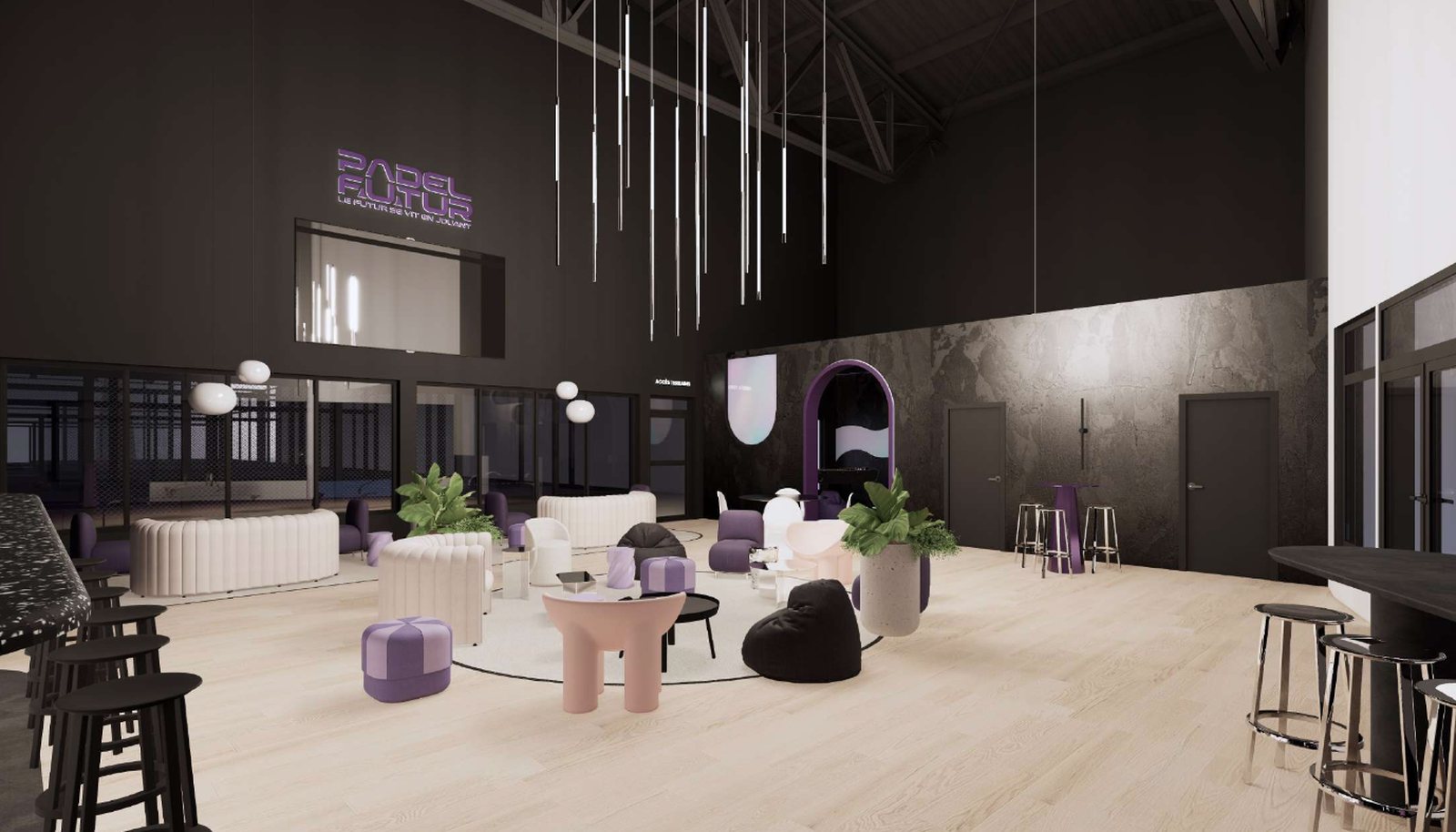 Espace lounge et pro-shop Padel Futur